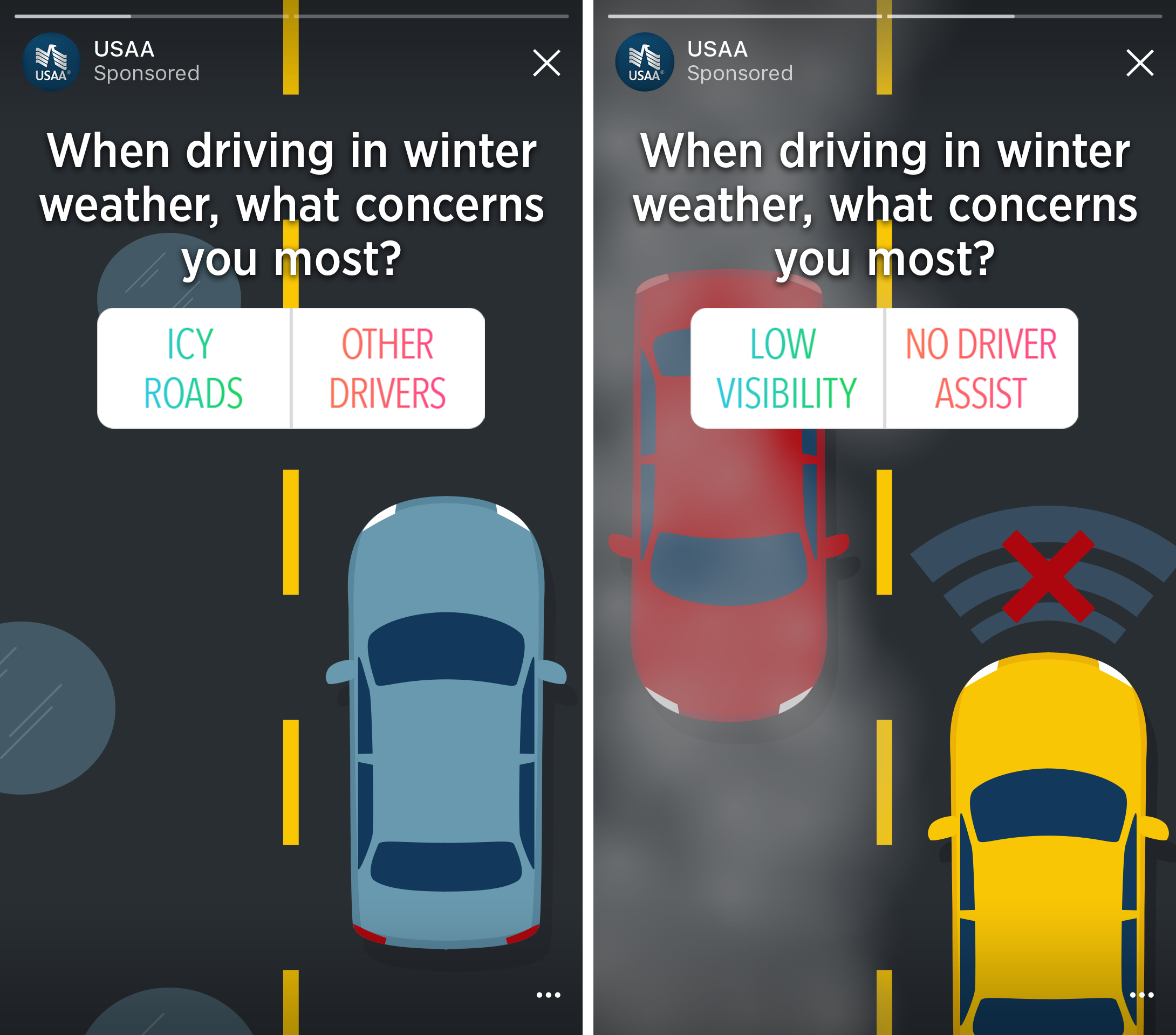 Winter weather illustrated Instagram Poll question 1