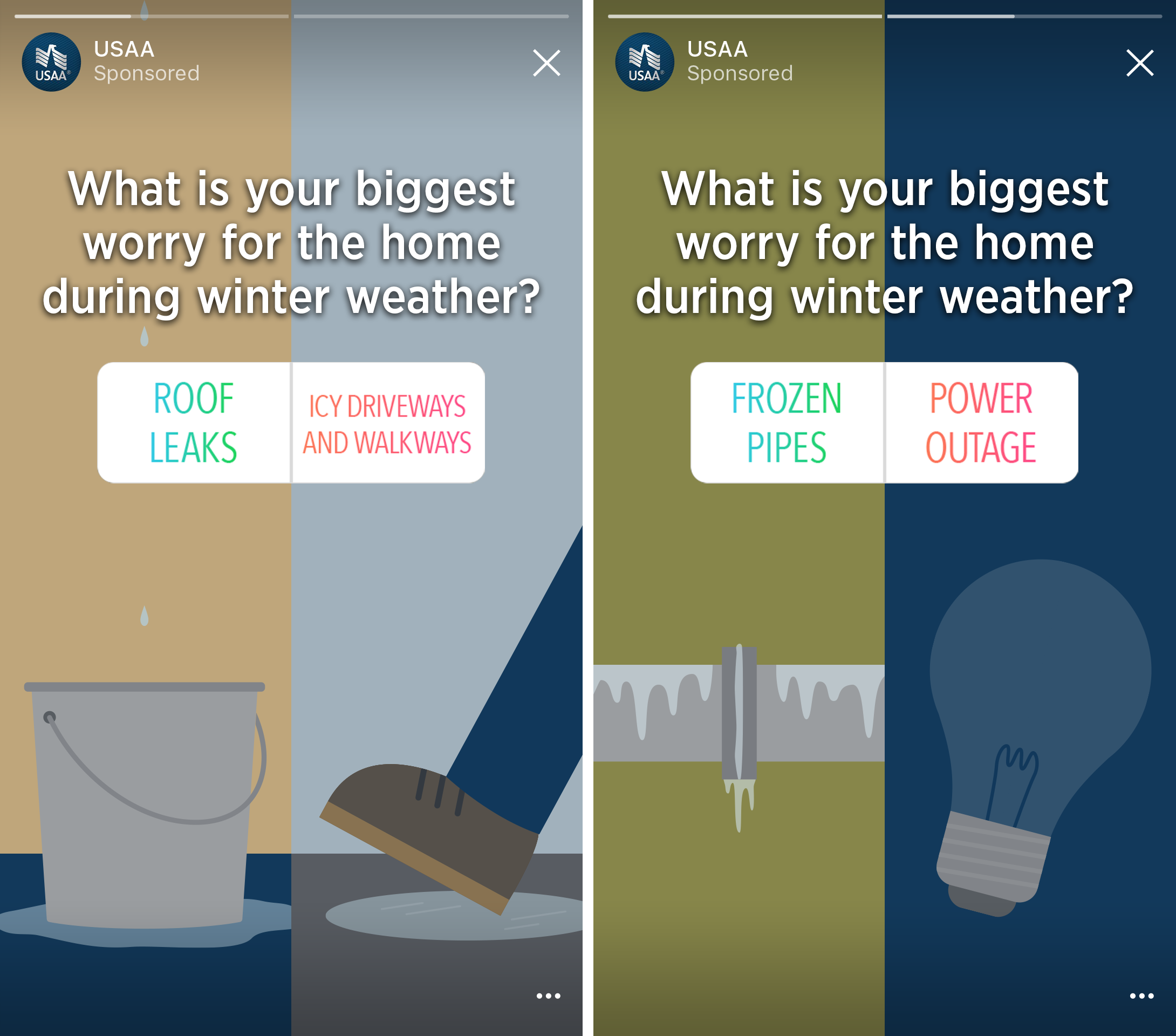 Winter weather illustrated Instagram Poll question 2